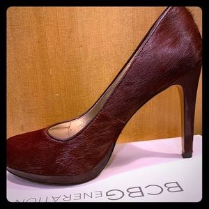 BCBG fur heels